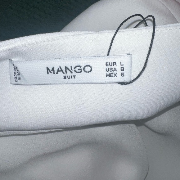 White Mango mini dress with colorful tie back - Picture 4 of 5